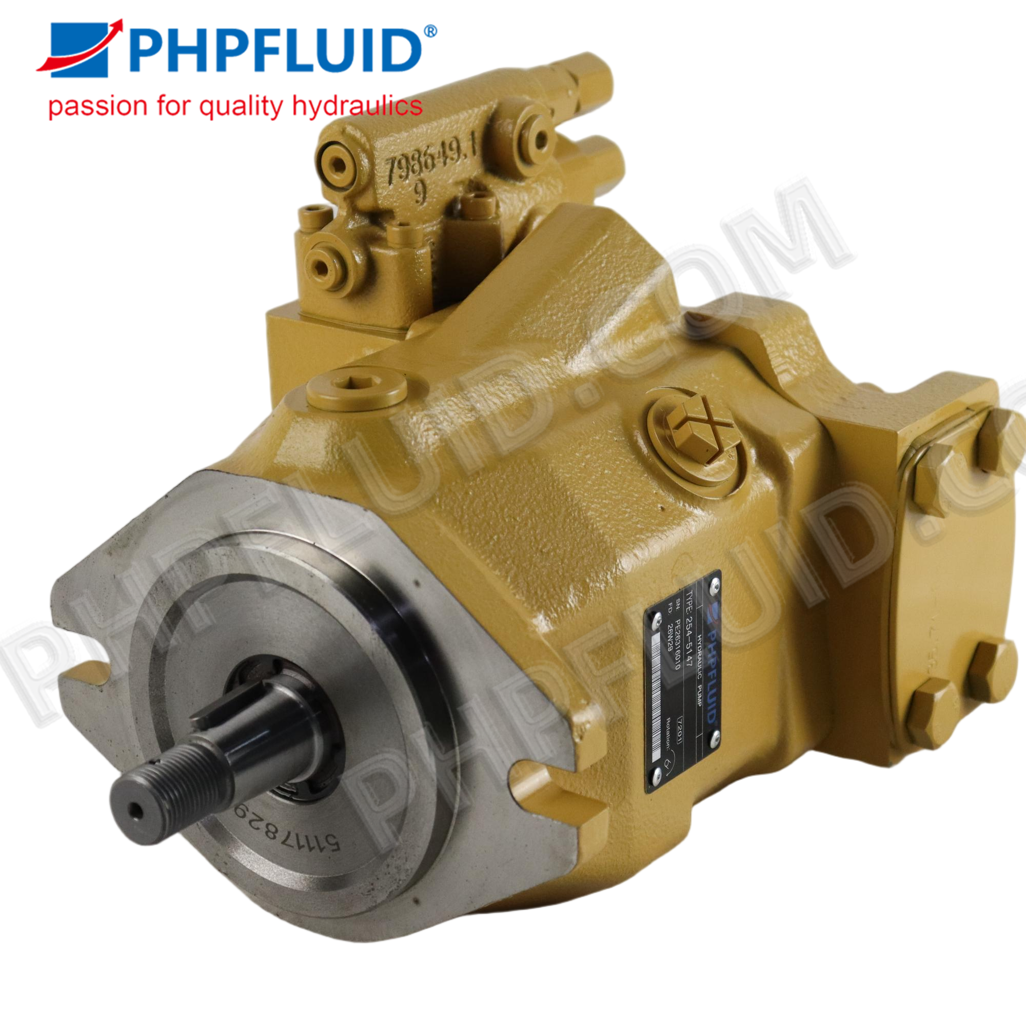 Bomba de pistón hidráulica CAT 254-5147,10R-7698, compatible con cargador de ruedas Caterpillar 966H 972H