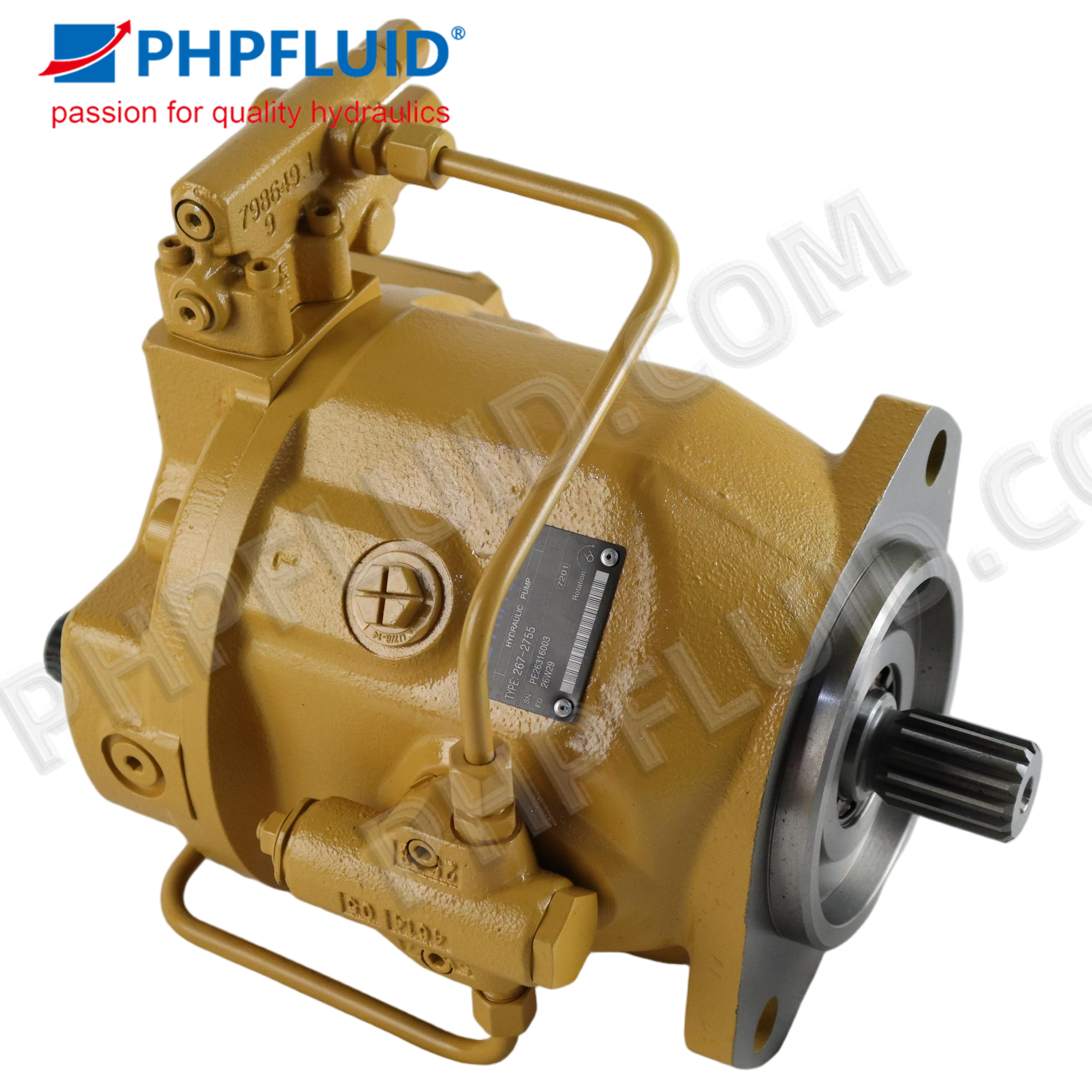 Bomba de pistón hidráulica CAT 267-2755 (10R-8708) de repuesto para retroexcavadora Caterpillar 432E 420E 442E 434E 444E 430E